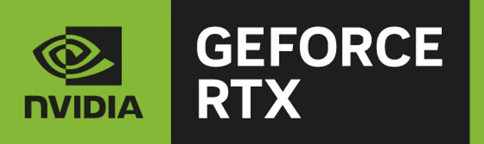 Logo grafické řady NVIDIA GeForce RTX použité v notebooku Lenovo Legion Pro 5 16IAX10H