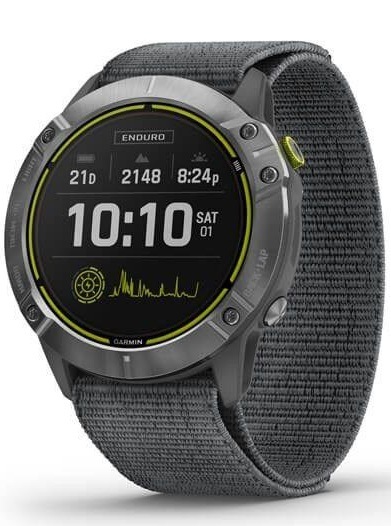 Chytré hodinky Garmin Enduro - Silver / Gray Nylon Band