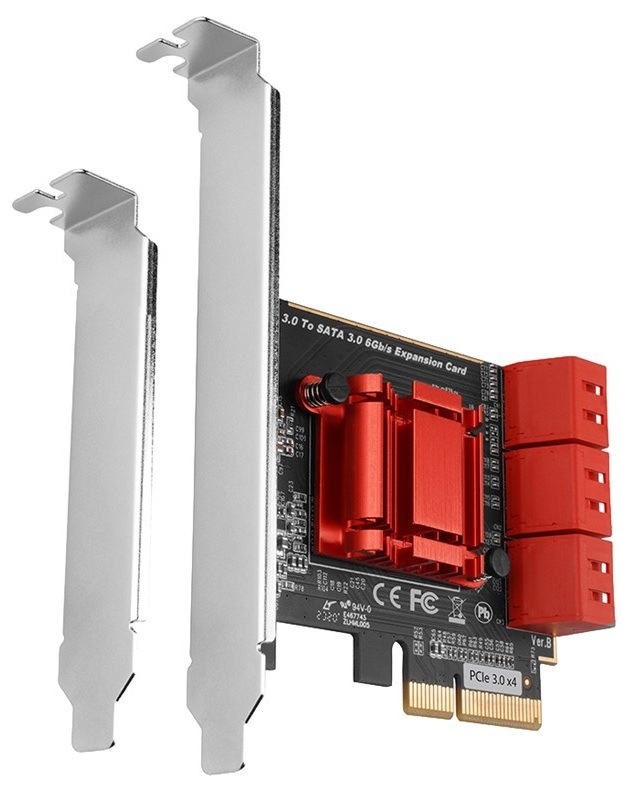 Řadič Axagon PCES-SA6 - 6x SATA 6G port