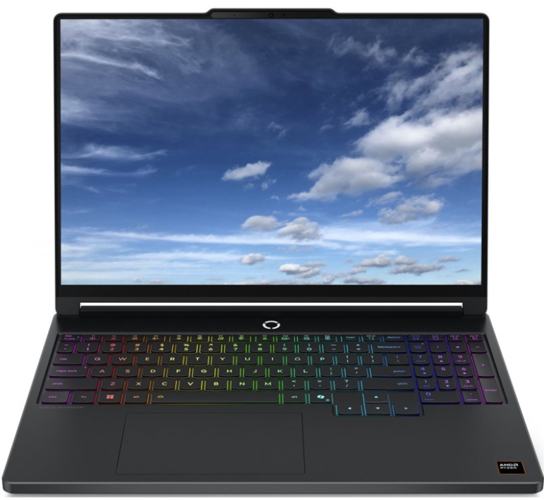 Černý herní notebook Lenovo Legion 5 15AHP11 s 15,3" displejem a RGB klávesnicí