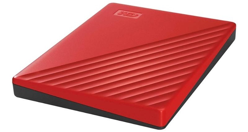 Externí pevný disk 2,5" Western Digital My Passport Portable 2TB, USB 3.0 červený