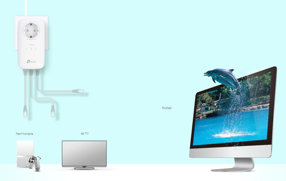 Síťový rozvod LAN po 230V TP-Link TL-PA8033P KIT Powerline Síťový rozvod LAN po 230V TP-Link TL-PA8033P KIT Powerline