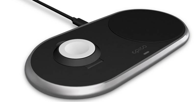 Bezdrátová nabíječka Epico 2v1 Wireless Charging Base černá