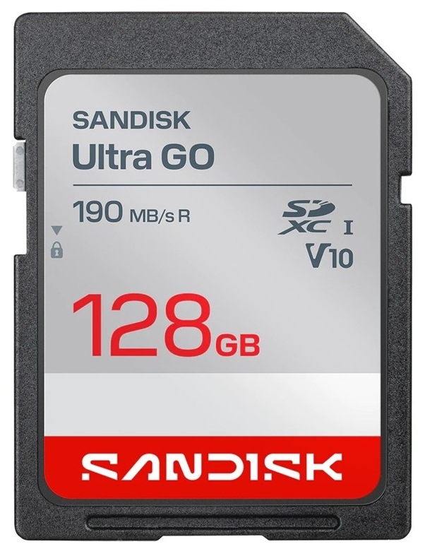 Paměťová karta SANDISK SDXC Ultra GO 128GB UHS-I U1 (190R) Paměťová karta SANDISK Ultra GO SDXC 128GB