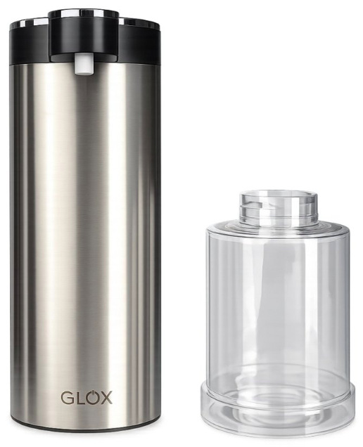 Dávkovač mýdla GLOX FST01S s vyjmutým průhledným zásobníkem o objemu 350 ml