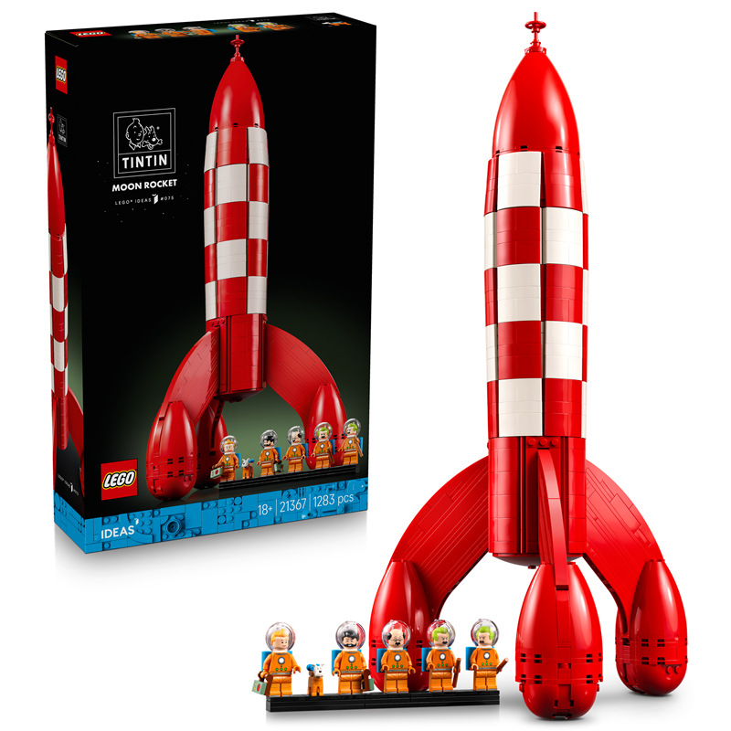 Stavebnice LEGO® Ideas 21367 Tintin® a raketa na Měsíc