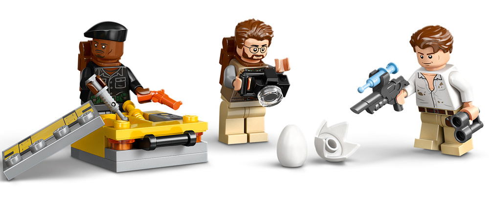 Stavebnice LEGO® Jurassic World 76976 Letecká mise se spinosaurem a quetzalcoatlem Velká scéna měří 33 cm a při stavění pomáhá aplikace LEGO Builder s přehledným 3D návodem.
