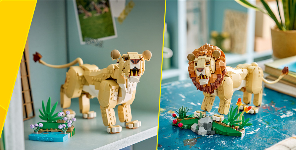 Stavebnice LEGO® Creator 3 v 1 31386 Divoká zvířata: Majestátní lev Aplikace LEGO Builder usnadňuje stavění a umožňuje školákům postupně objevovat všechny tři varianty modelu.