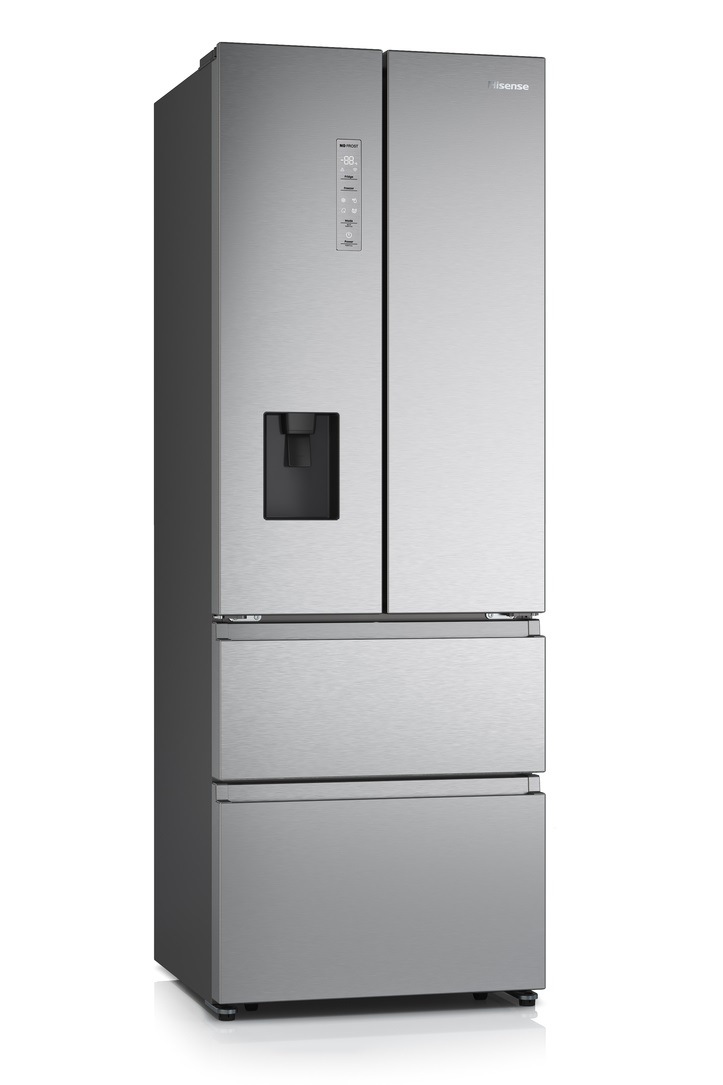 Americká chladnička Hisense RF632N4WIE1, šedá