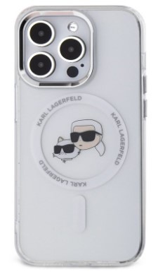 Kryt na mobil Karl Lagerfeld IML K&CH Heads Metal Frame MagSafe na Apple iPhone 15 Pro průhledný Kryt na mobil Karl Lagerfeld IML K&CH Heads Metal Frame MagSafe na Apple iPhone 15 Pro průhledný