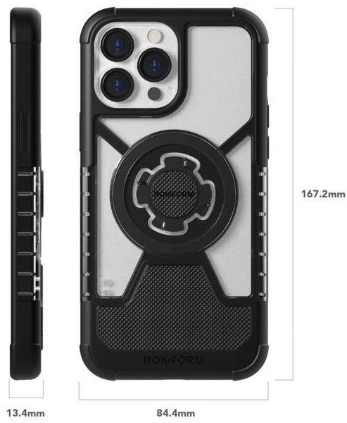 Kryt na mobil Rokform Crystal na Apple iPhone 13 Pro Max černý/průhledný