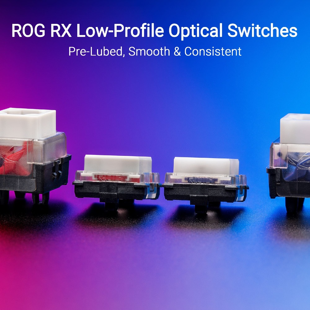 Klávesnice Asus FALCHION RX Low profile (ROG NX Snow) - US bílá Klávesnice Asus FALCHION RX Low profile (ROG NX Snow) - US bílá