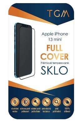 Tvrzené sklo TGM Full Cover na Apple iPhone 13 mini černé Tvrzené sklo TGM Full Cover na Apple iPhone 13 mini černé