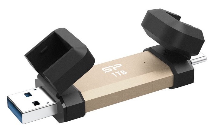 Flash disk Silicon Power s kapacitou 1 TB, zlatá barva
