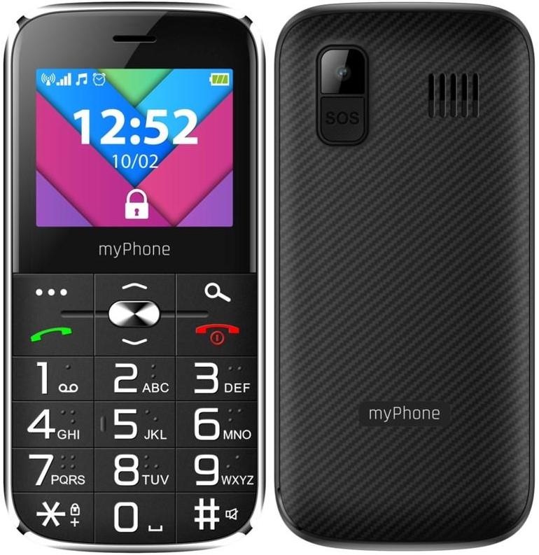 Mobilní telefon myPhone Halo C Senior černý