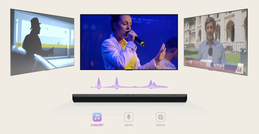Soundbar LG S60T černý Soundbar LG S60T AI sound Pro