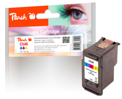 Inkoustová náplň Peach Canon CL546, 295 stran vícebarevná