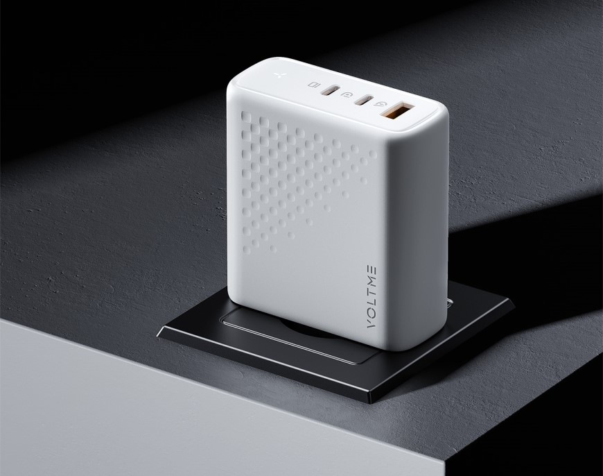 Nabíječka do sítě Voltme Revo 140 2xUSB-C, 1xUSB-A 140W - bílá