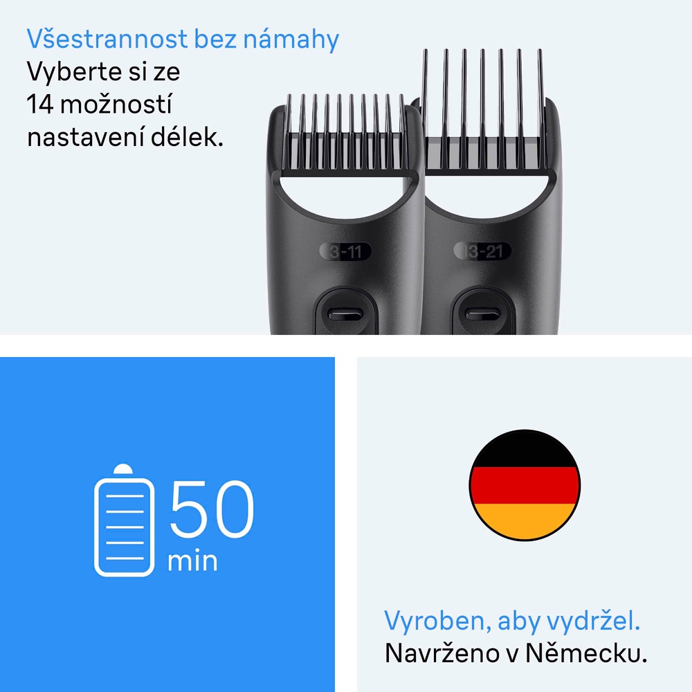 Zastřihovač multifunkční Braun Series 3 AIO3500 šedý