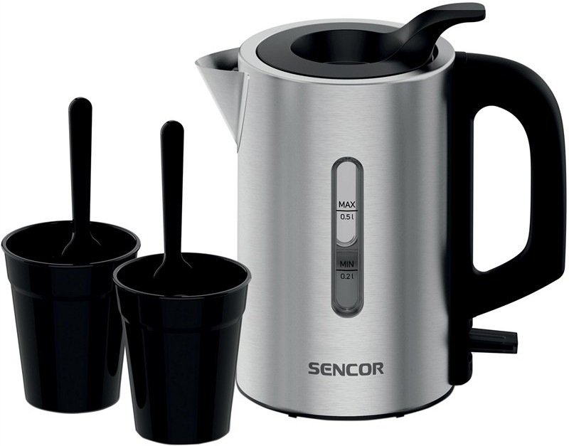 Cestovní rychlovarná konvice Sencor SWK 170SS o objemu 0,5 l