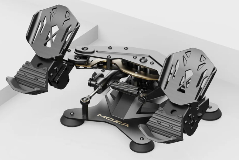 Design Moza Racing Flight pedals je inspirovaný skutečným letectvím