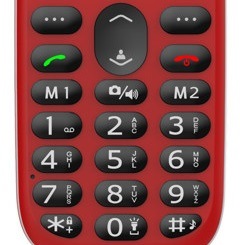 Mobilní telefon Aligator A510 Senior stříbrný/červený