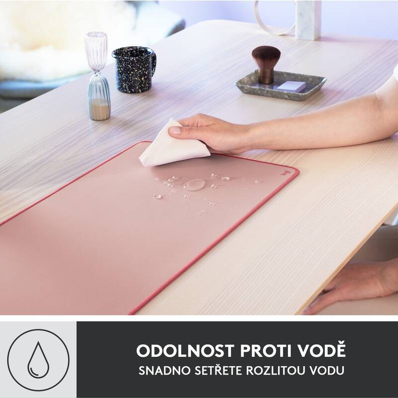 Podložka pod klávesnici a myš Logitech Desk Mat Studio Series. 30 x 70 cm růžová Podložka pod klávesnici a myš Logitech Desk Mat Studio Series. 30 x 70 cm růžová