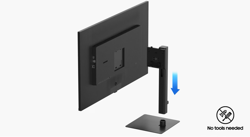 Monitor Samsung ViewFinity S8 černý Dodávaný stojan Easy Setup usnadní zprovoznění monitoru Samsung ViewFinity S8