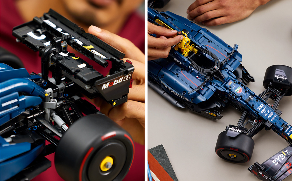 Funkční řízení, odpružení a nastavitelný spoiler přibližující systém DRS dotvářejí technické zpracování modelu.