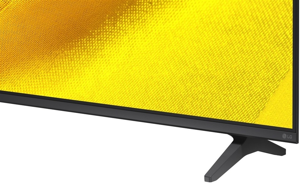 Detail nohy televize LG.