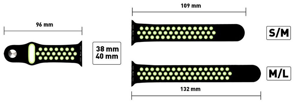 Řemínek RhinoTech na Apple Watch 38/40/41 mm černý/bílý