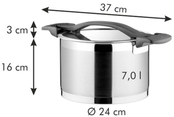 Hrnec s poklicí Tescoma Ultima 24 cm, 7,0 l nerez