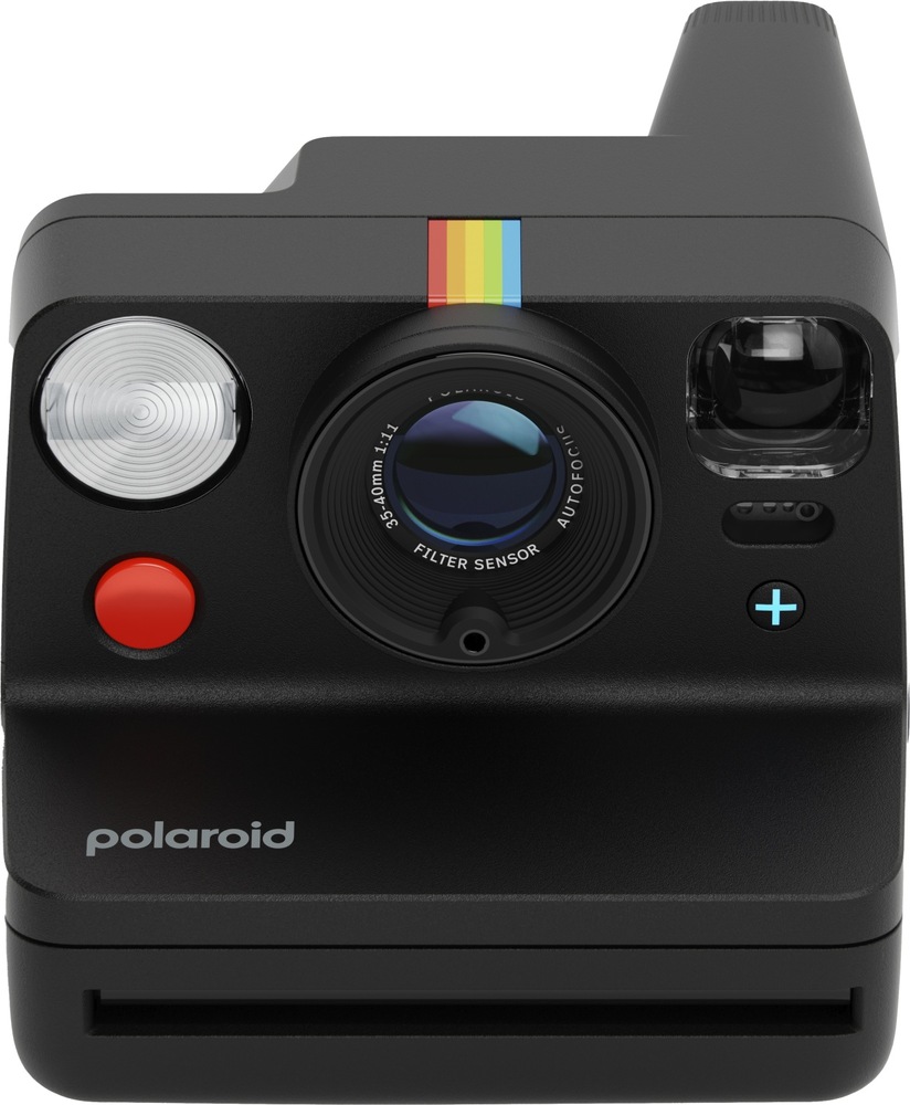 Instantní fotoaparát Polaroid Now+ Gen 3 Bundle Color Film (8 ks) černý Fotoaparát Polaroid Now+ Gen 3 Bundle Color Film (8 ks) z čelní strany