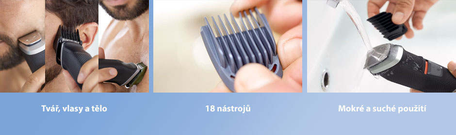 Zastřihovač multifunkční Philips Series 7000 MG7785/20 černý Zastřihovač multifunkční Philips Series 7000 MG7785/20 černý