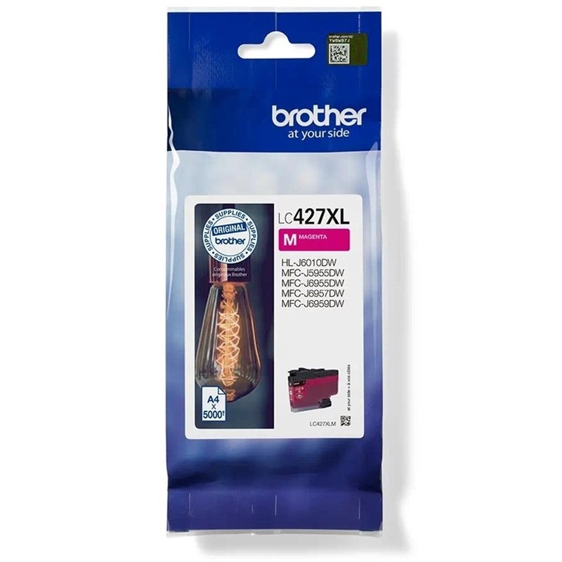 Inkoustová náplň Brother LC-427XLM, 5000 stran purpurová