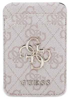 Peněženka Guess 4G Metal Logo MagSafe Cardslot růžová