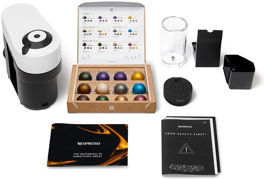 Kapslový kávovar Krups Nespresso Vertuo Pop XN920110 bílý Kapslový kávovar Krups Nespresso Vertuo Pop XN920110 bílý