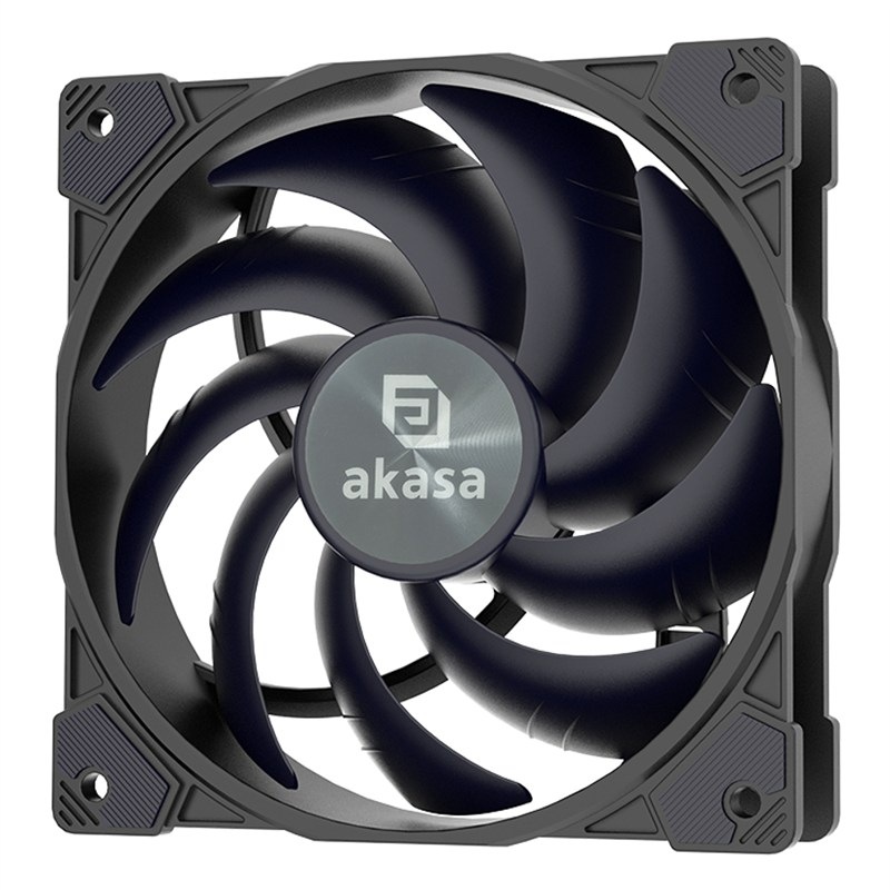 Ventilátor AKASA Black Two Ball Bearing, 120 mm, PWM černý