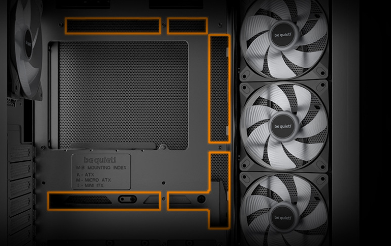 Case be quiet! LIGHT BASE 500 LX černá LIGHT BASE 500 LX podporuje také vodní chlazení