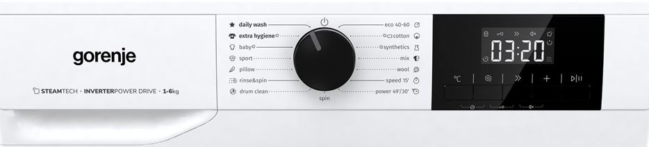 Pračka Gorenje W3NGPI61SAS - detail předního panelu