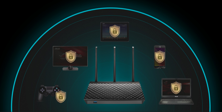 Router Asus RT-AC67U AC1900 - 2-pack černý Router Asus RT-AC67U AC1900 - 2-pack černý