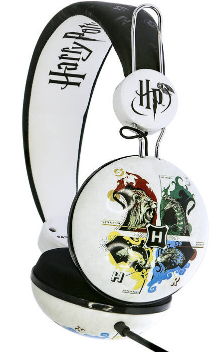 Sluchátka OTL Technologies Harry Potter Hogwarts Crest Tween Dome černá/bílá