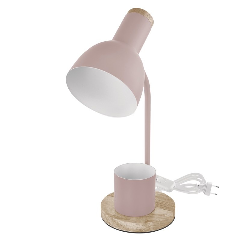 Stolní LED lampička EMOS Poppy, max. 25 W, žárovka E27, IP20 růžová