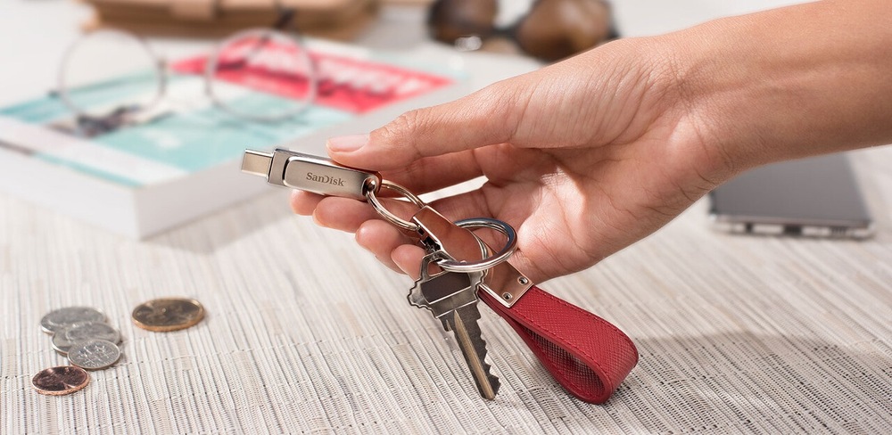 USB Flash SANDISK Ultra Dual Luxe 32GB USB/USB-C stříbrný