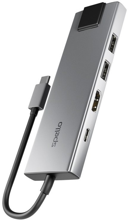 USB Hub Spello by Epico Spello USB-C Hub 9in1 - šedý