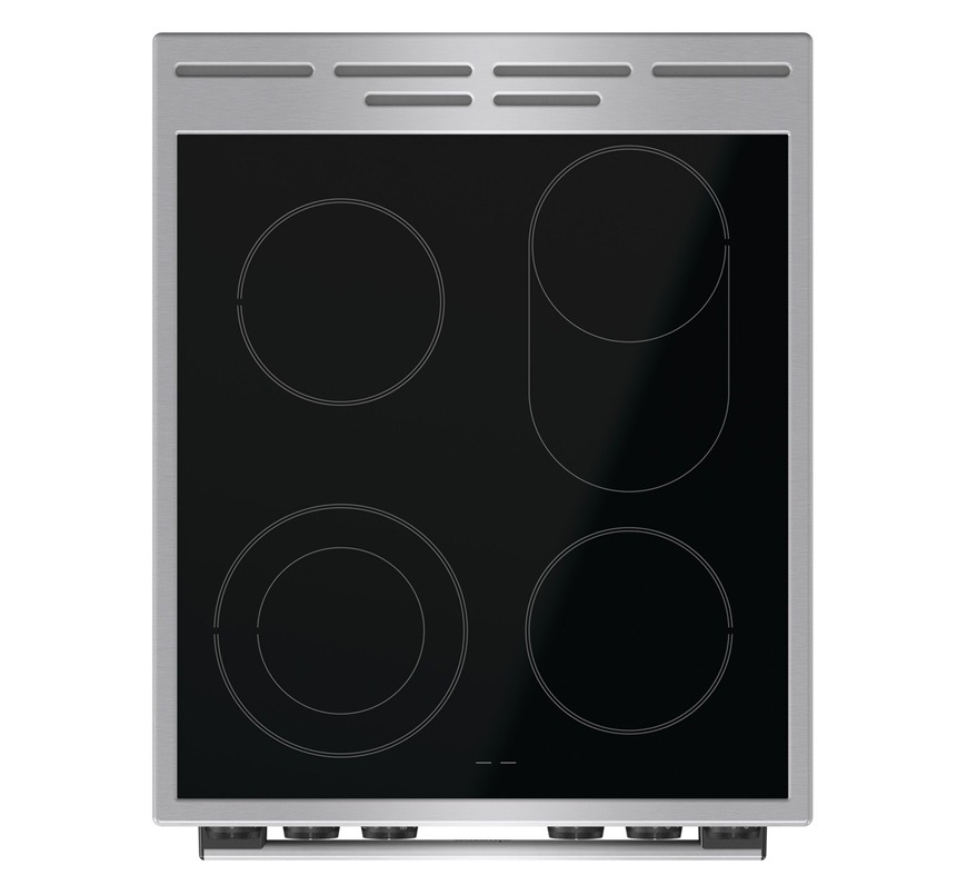 Na obrázku je sporák Gorenje GECS5C70XA a horní pohled na varnou plochu