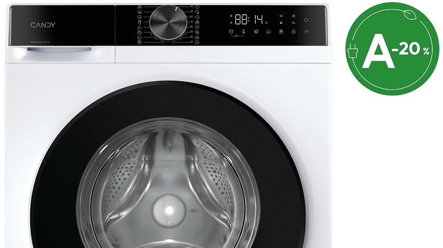 Pračka Candy GD 48SB8C-S a ikona úspory A-20%