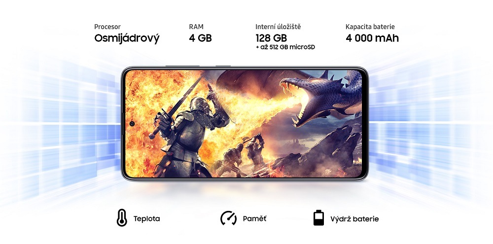 Mobilní telefon Samsung Galaxy A51 bílý Mobilní telefon Samsung Galaxy A51 bílý