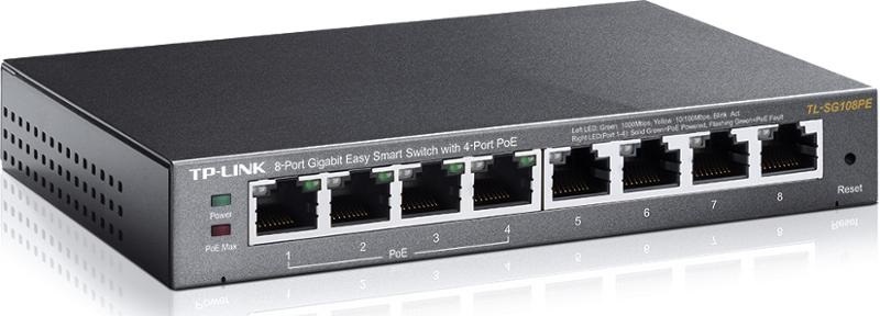 Switch TP-Link TL-SG108PE černý