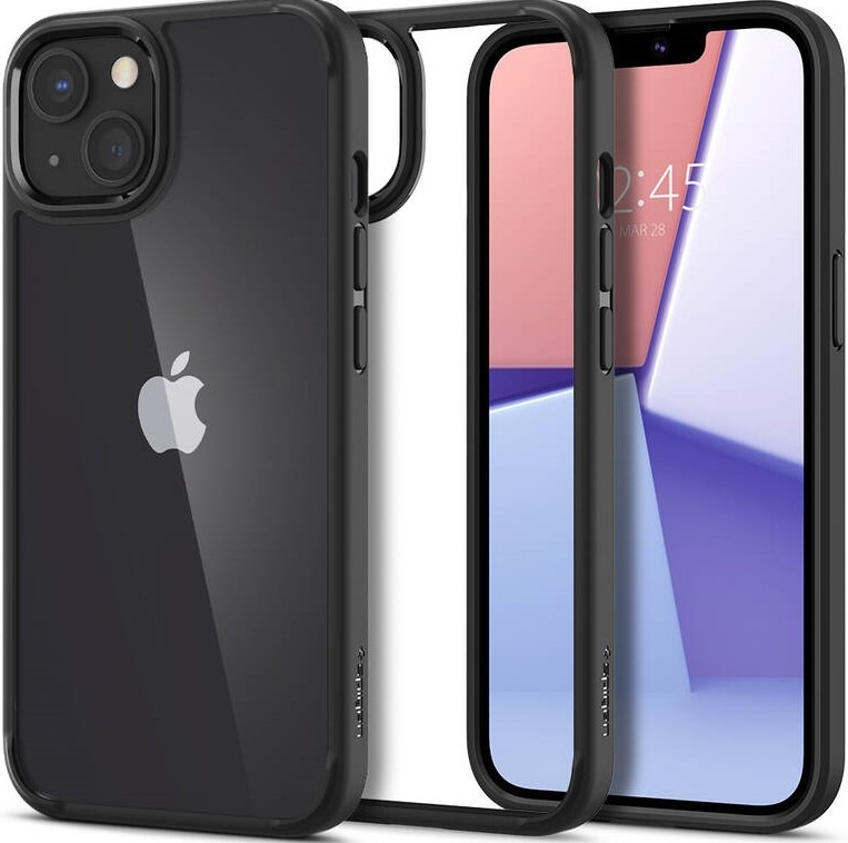 Kryt na mobil Spigen Crystal Hybrid na Apple iPhone 13 mini černý/průhledný Kryt na mobil Spigen Crystal Hybrid na Apple iPhone 13 mini černý/průhledný
